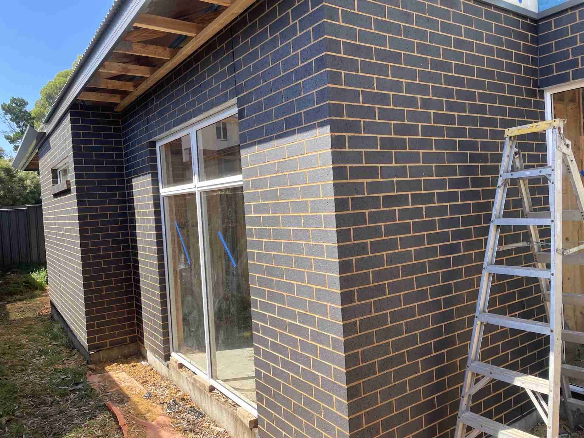 Newly built house clean after building wash post construction