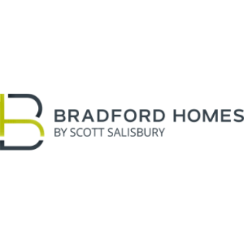 Black and green capital B with the words Bradford Homes by Scott Salisbury next to it