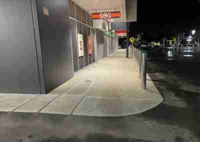 Clean concrete out the front of BWS at Munno Para Shopping Centre